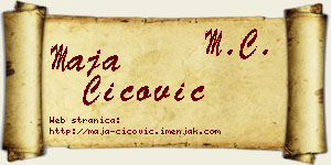 Maja Cicović vizit kartica